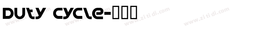 Duty Cycle字体转换